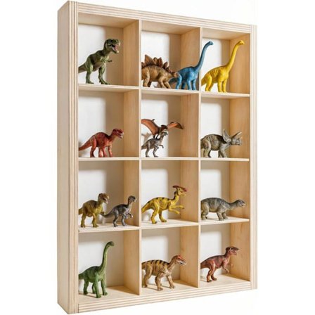 Seinähylly - CREATIVE DECO - Creative Deco -kokoelma - 12 osastoa - Puu - 35x26x5,5 cm