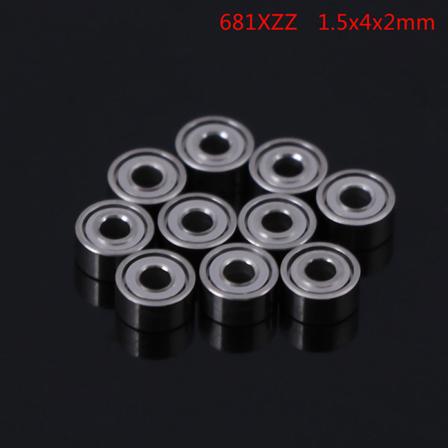 10 stk 681XZZ 1,5x4x2mm åbne miniaturelejer kugle mini hånd b One Size