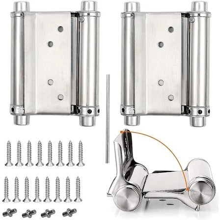 2 stk. Salondør Hængsler Gond Svingdør Fjederhængsler Lastkapacitet Op til 15 kg 76mm 3 tommer [co]