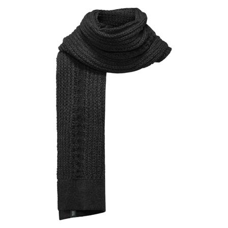 BomBoogie, Wool Blend Tricot Scarf Zwart, Dames, Maat:ONE Size