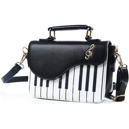 Elegant Dame Piano Håndtaske Skuldertaske, Dame Crossbody Messenger Taske