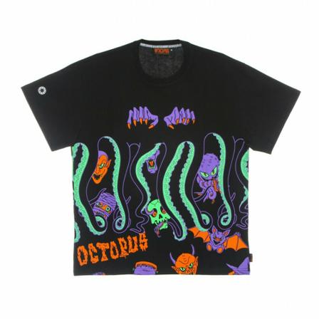 Octopus t-shirt halloween monsters family tee Sort, Herre