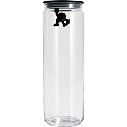 Alessi Glasburk med Lock Svart 200 cl | Inredning > Vaser & Krukor > Krukor > Glasburk | Bagaren och Kocken
