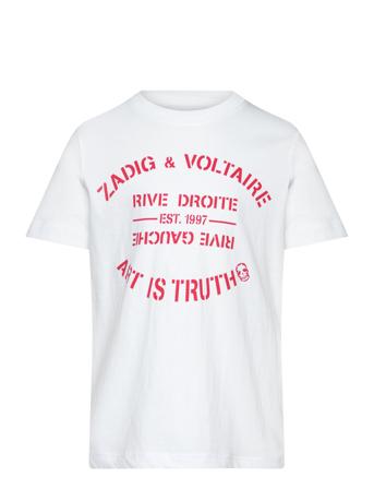 Zadig & Voltaire Kids Short Sleeves Tee-Shirt Vit
