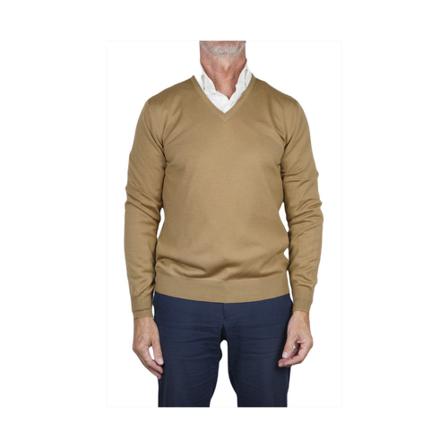 Gran Sasso - Stickade Tröjor - Brun - Herr - Storlek: 4xl, Herr, Storlek: 4XL