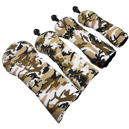 4 stk. Slitasje-resistente Golfkøllehodetrekk for Golfelskere Brun