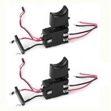 2 stk. elektrisk boremaskine kontrolkontakt DC 7,2 V-24 V 16A ledningsfri boremaskine udløserkontakt hastighedskontrolknap til værktøj