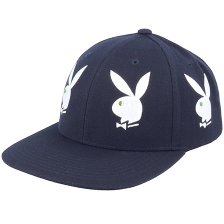 HUF - Blå snapback Keps - Playboy Rhinestone 6 Panel Navy Snapback @ Hatstore
