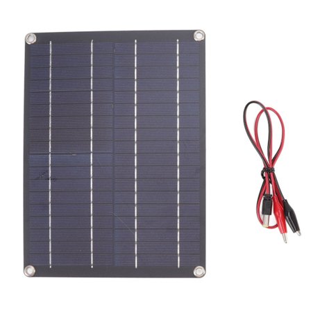 Bärbar solpanel, 9,1 x 6,7 tum, smal design, lätt vikt KLB