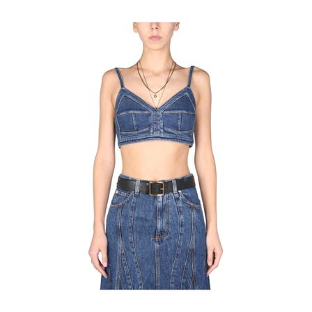 Alexander McQueen Sleeveless Tops Blå, Dame