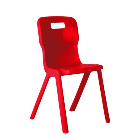 All-in-one plastic chair TITAN, H 380 mm, red