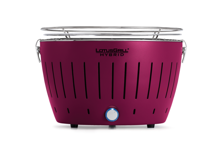 LotusGrill Classic-hybrid røykfri gass+kull purple