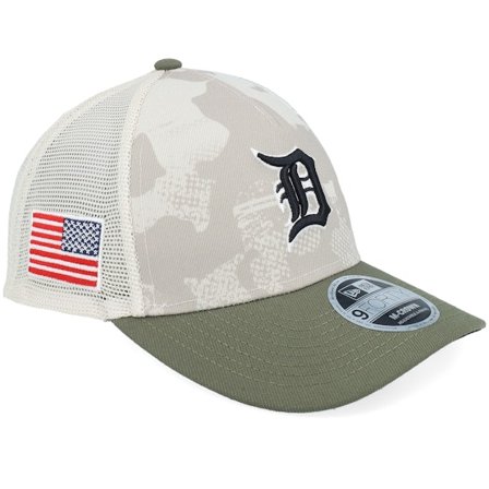 New Era - MLB Camo trucker Cap - Detroit Tigers MLB Armed Forces Day 9FORTY Mc Stone/Olive A-frame Trucker @ Hatstore