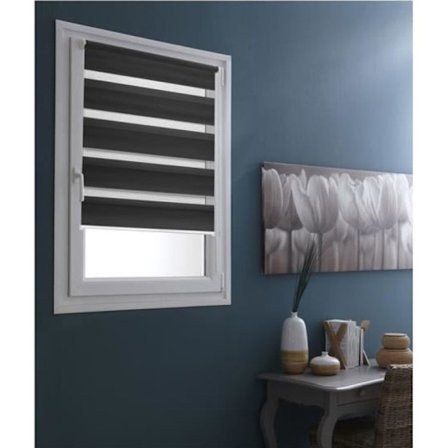 Vanlig dag/natt rullgardin - Grå - 52 x 100 cm