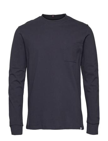 Andrew Pique Ls T-Shirt T-shirts Long-sleeved Sininen Les Deux