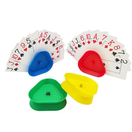 4 stk. Poker Kort Holder Plastik Poker Holder Spil, ZQKLA