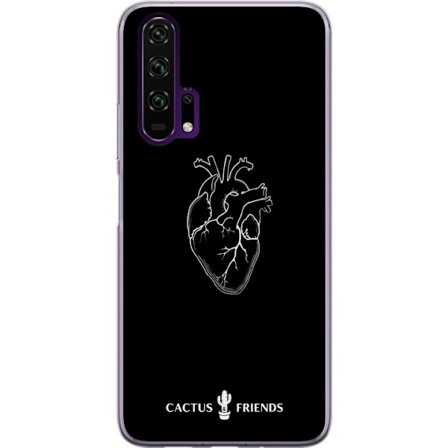 Kompatibelt Mobildeksel til Honor Honor 20 Pro Kaktus og Venner - Midnatt Anatomisk Hjerte