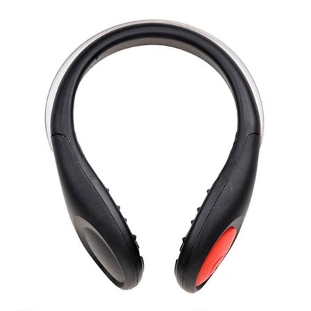 Sikkerhedssko clips lys LED rød - sæt med 2 stk