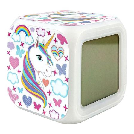Digital Väckarklocka - Enhörning / Unicorn Nr.7 Multifärg