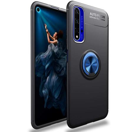 Huomaavainen kansi sormustelineellä - Huawei Nova 5T Svart/Blå