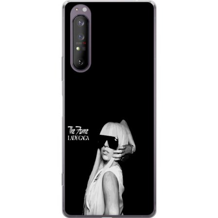 Yhteensopiva Puhelinkuori Sony Xperia 1 II Stranger Things juliste, jossa pyöräily siluetteja ja punainen salamamyrsky dramaattisessa retro -muodossa