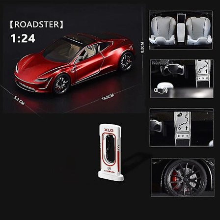 1:24 Tesla Model 3 Model Y Model S Model X Valettu Die Cast -auto pienoinen ääni- ja valotoiminnolla, lasten lelu, keräilyesine, syntymäpäivälahja