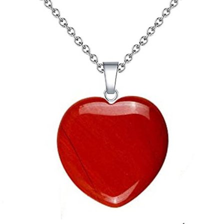 Hjärta Halsband Hänge Halsband RÖD