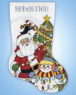 Stickpackung Weihnachtsstrumpf Schmücke den Baum