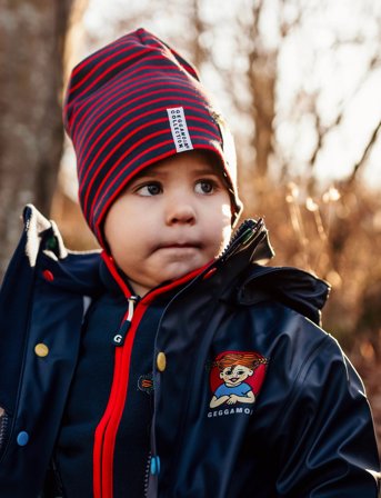 Geggamoja Pippi Långstrump Beanie - Red - 9M/2Y