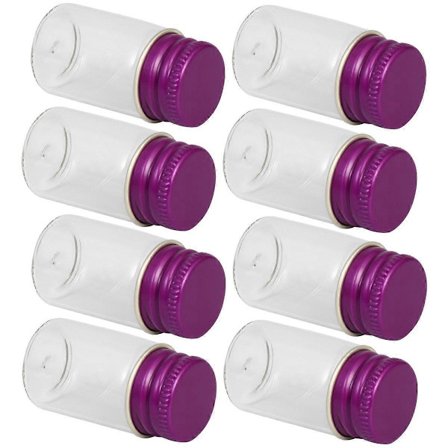 Små Flaskor Med Lock Glasförvaringsflaskor Rosafärgad 4x2x2cm Storlek Slät Yta För Dekoration 1 Set med 12st[D]