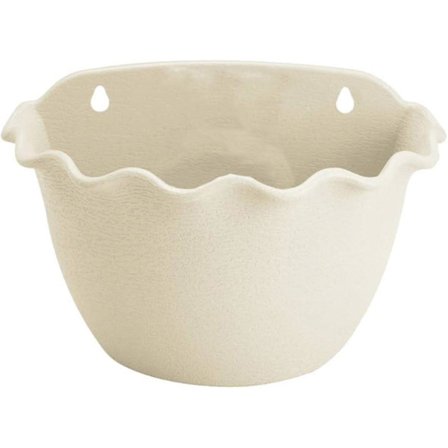 2024, seinälle ripustettavat puoliympyrän muotoiset kukkaruukut, beigen väriset