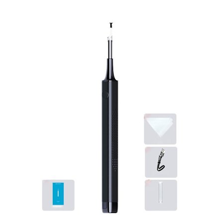 Visual Ear Scoop Ear Picking Stick SVART