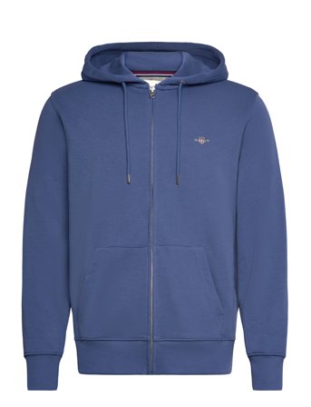 Reg Shield Full Zip Hoodie Tops Sweatshirts & Hoodies Hoodies Blue GANT
