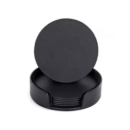 6-pack - Läderunderlägg - Glasunderlägg