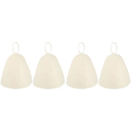 8 stk. Filtsaunahatt Tykk Komfortabel Saunahatt Badehatt Lett Saunahatt-yvan 4 pcs