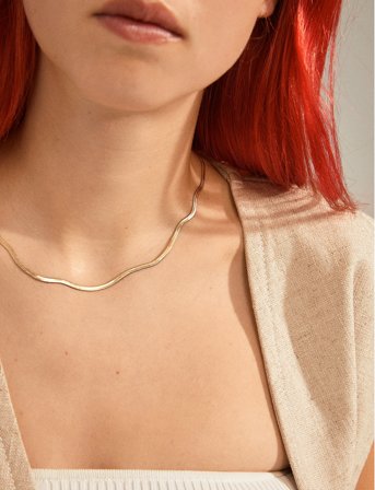 Pilgrim Joanna Recycled Flat Snake Chain Necklace - Gold - ONE SIZE