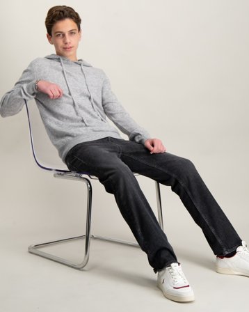 BVALDI Lusso Morbido cashmere-blend hoodie Grijs Hoodies Jongens - Kids Brand Store