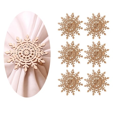 6 stycken kreativa servettringar - Julgranar i trä, Uni