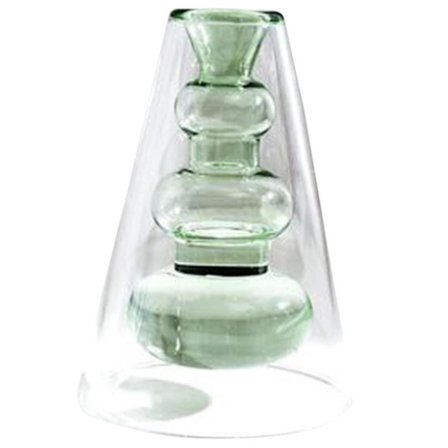Glasvas för inomhus, nordisk stil, bordsdekoration, ljusgrön