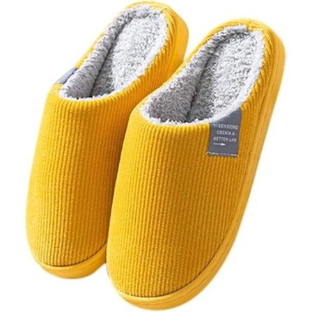 Naisten kotitossut, naisten talvitossut, mukavat tossut, lämpimät vuorilliset kengät, naisten talvitossut keltainen 38-39 Yellow
