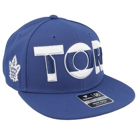 Fanatics - NHL Blauw snapback Cap - Toronto Maple Leafs Authentic Pro Rink Flat Brim Blue Snapback @ Hatstore