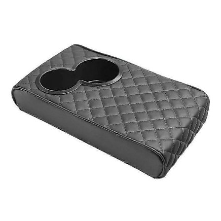 Auto Center Console Armstöd Kudde Armstödsskydd Minnesskum Bil Armstöd Kudde med Mugghållare Booster Kudde