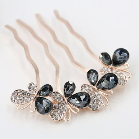 1 stk. Dames Rhinestone Krystal Bryllupsblomst Hårkam Klip Hår