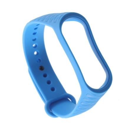 Xiaomi Mi Band 3 erstatnings urrem i silikone med Rhombus tekstur - Mørkeblå Blue