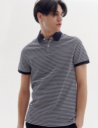 Tommy Hilfiger Liquid Cotton Reg Seasonal Polo - Navy - L