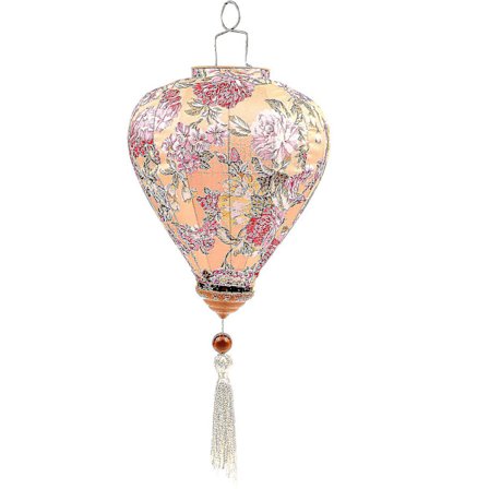 [CA] Lykt med blomstermønster, vietnamesisk lykt, midsommerlykt i silke for utendørs bruk, juni 6.15