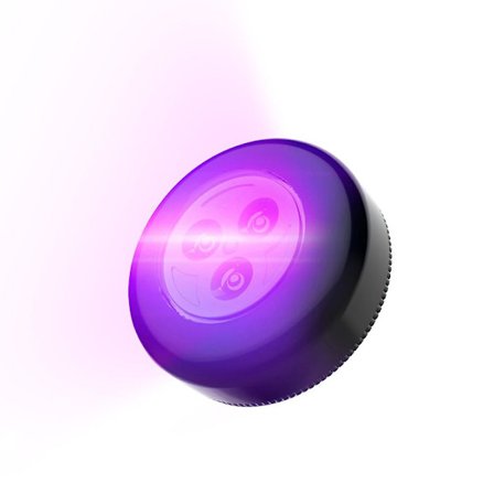 Svart UV-lys bærbar ultrafiolett lampe håndholdt ultrafiolett rengjøringslys lomme design med bakre lim for hjem reise kontor daglige nødvendigheter