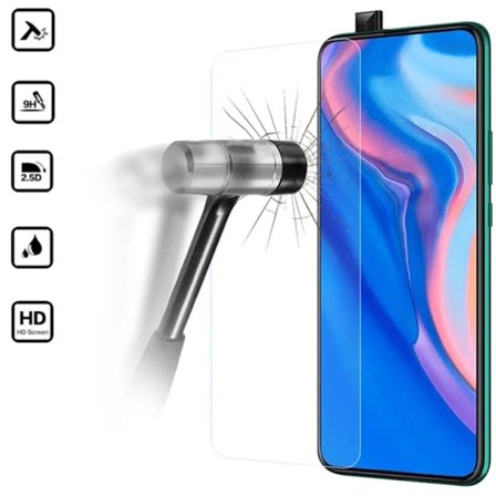 Huawei P Smart Z skærmbeskytter 9H passer cover etui hovedtelefoner -