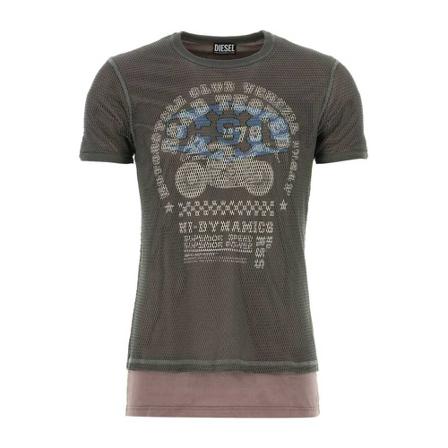 Diesel, T-Shirts Szary, Mężczyzna, Rozmiar: S