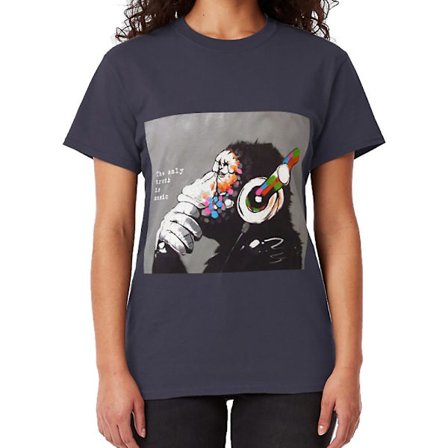 Den eneste sandhed er musik - Banksy Kunst og Musik Citatt-shirt
